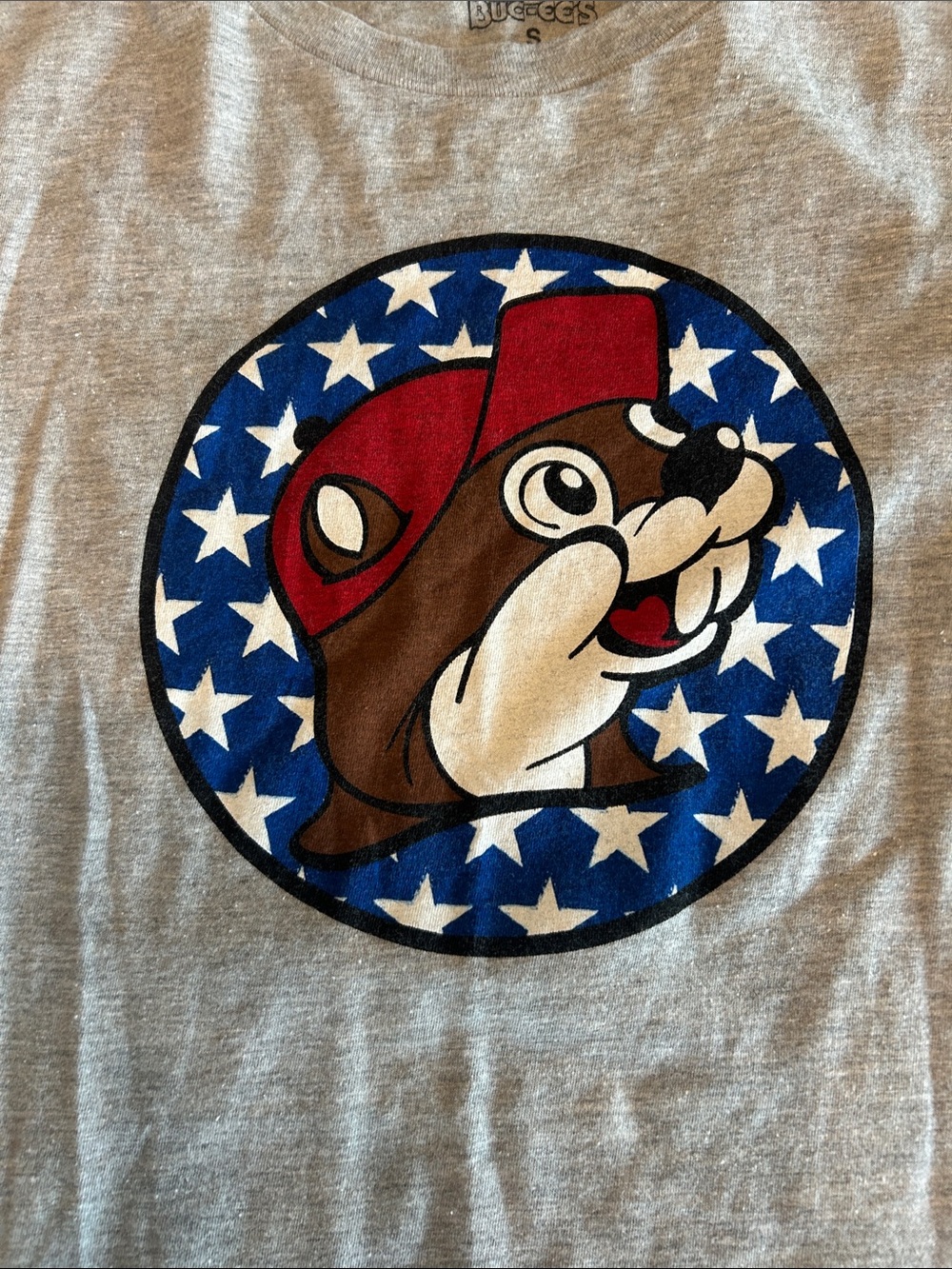 Gray buccees‎ Graphic Tee with Patriotic Mascot - Picture 2 of 4